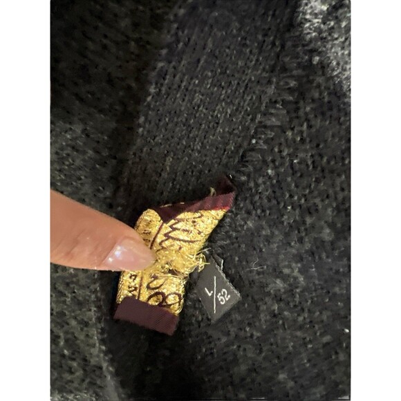 Barcelino Cardigan Sweater Wool Academia Grandpa Core Sz L - Picture 9 of 13